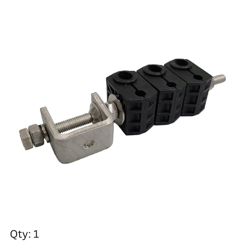 Cable Hanger Kit - Three Double Cable Blocks - 3/8" and 1/2"