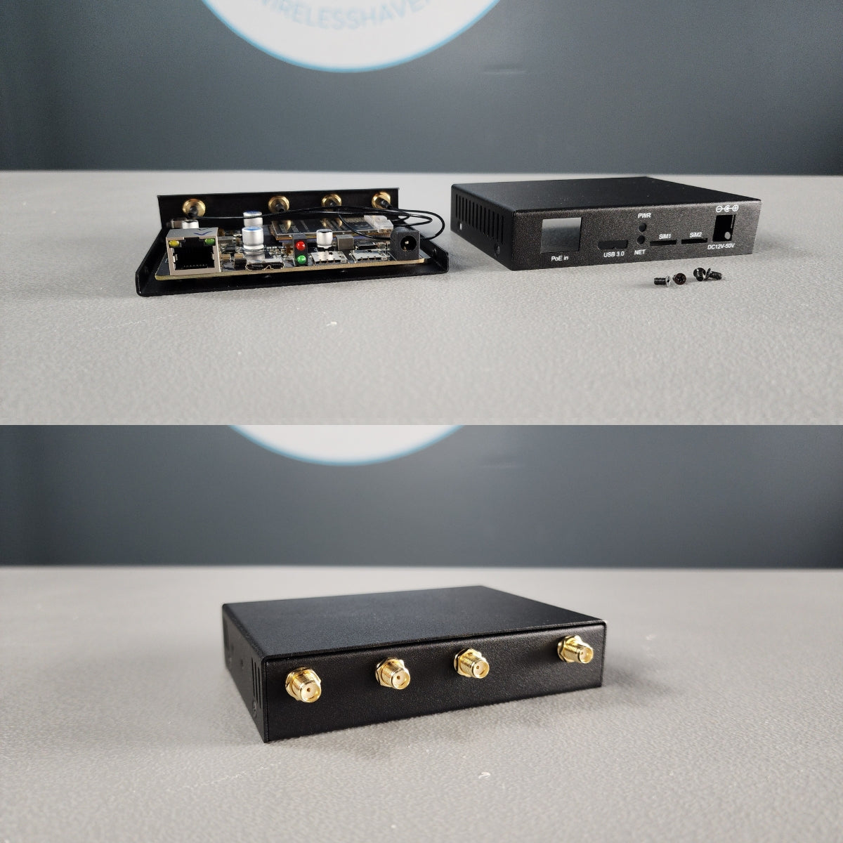 M.2 Key B 4G 5G Modem Adapter Enclosure | 2.5G Ethernet - RJ45 | USB3 | Dual Nano SIM | PoE Power Supported