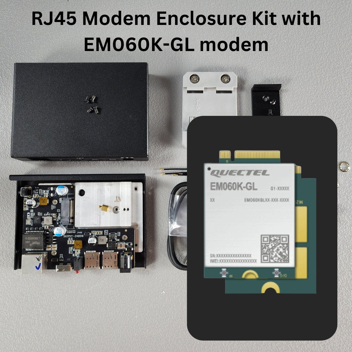 M.2 Key B 4G 5G Modem Adapter Enclosure | 2.5G Ethernet - RJ45 | USB3 | Dual Nano SIM | PoE Power Supported