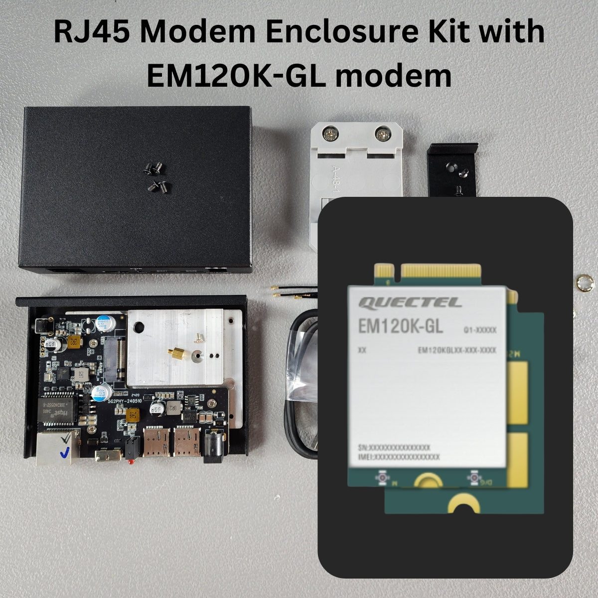 M.2 Key B 4G 5G Modem Adapter Enclosure | 2.5G Ethernet - RJ45 | USB3 | Dual Nano SIM | PoE Power Supported