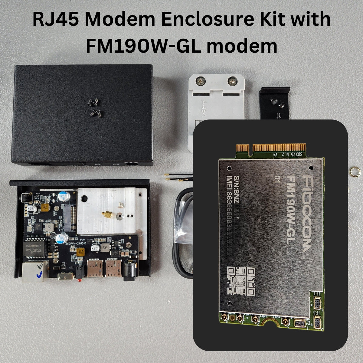 M.2 Key B 4G 5G Modem Adapter Enclosure | 2.5G Ethernet - RJ45 | USB3 | Dual Nano SIM | PoE Power Supported