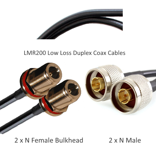 TWH200 Coax Antenna Cabling - High Quality - Low Loss - Duplex Cables