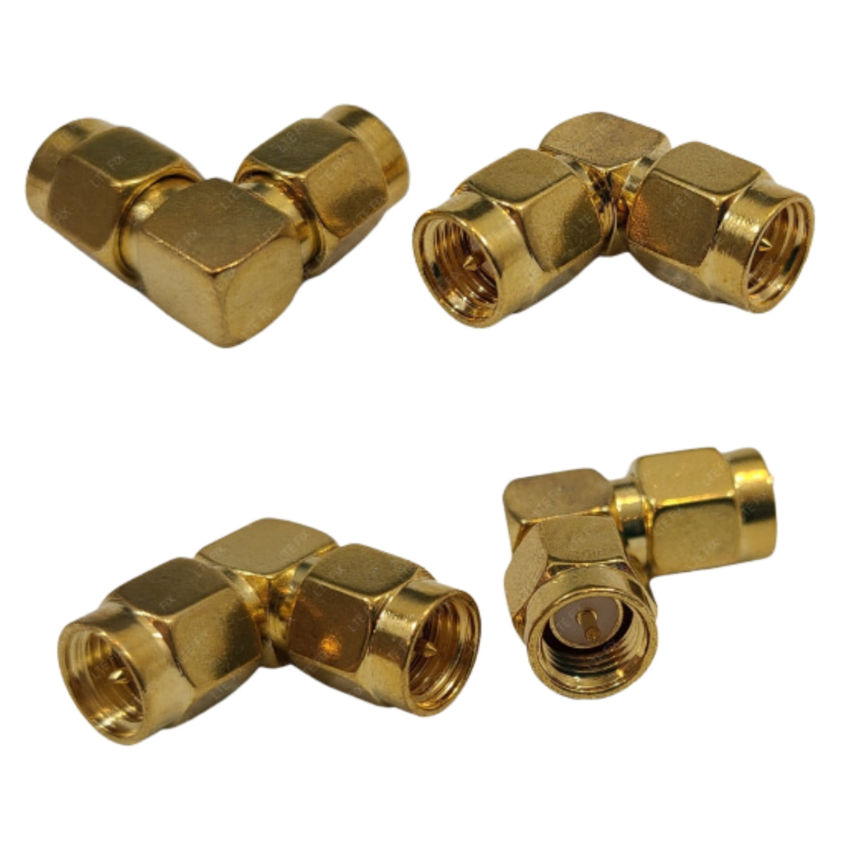 Cable connector adapter | SMA Male to SMA Male | Right Angle | 1 Pair