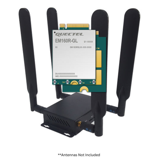 Quectel CAT 16 EM160R-GL LTE Modem with USB3 to M.2 Key B 4G 5G Modem Adapter Enclosure with SIM Card Slot - V7