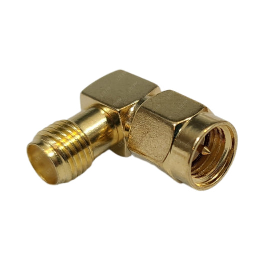 Cable connector adapter | SMA Male to SMA Female | Right Angle | 1 Pair