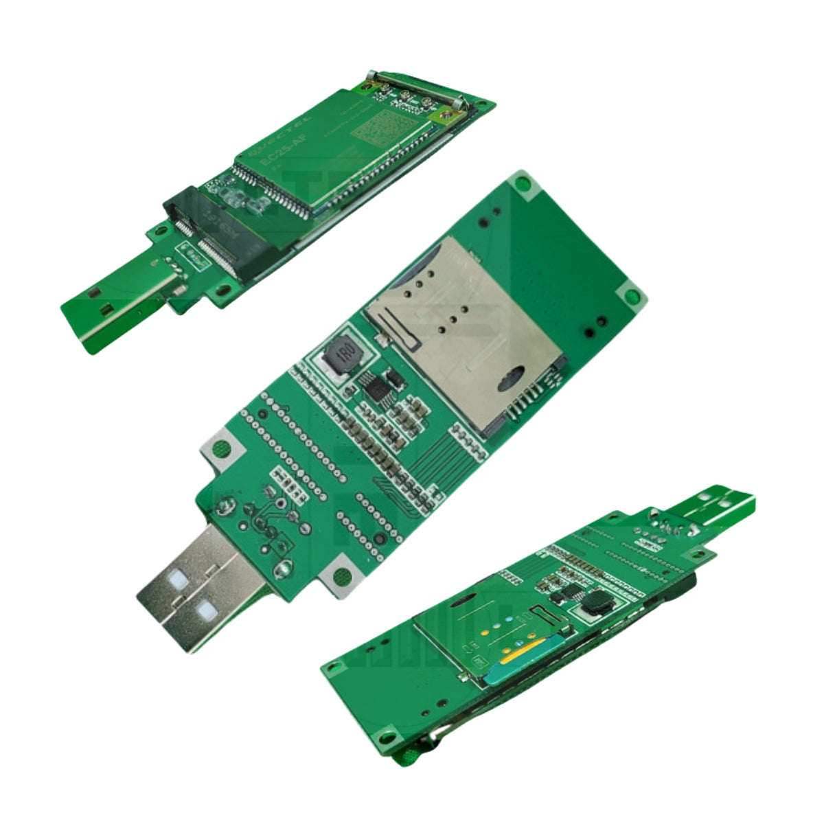 USB to Mini PCI-E Adapter with Bottom Side SIM Card Slot