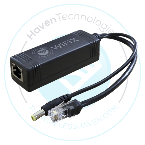 48V to 12V 3A POE+ Gigabit Splitter – 5.5mm X 2.1mm Power Plug Tip - Outdoor POE Power LoRaWAN Helium Miner Router WiFi Hotspot Camera Power