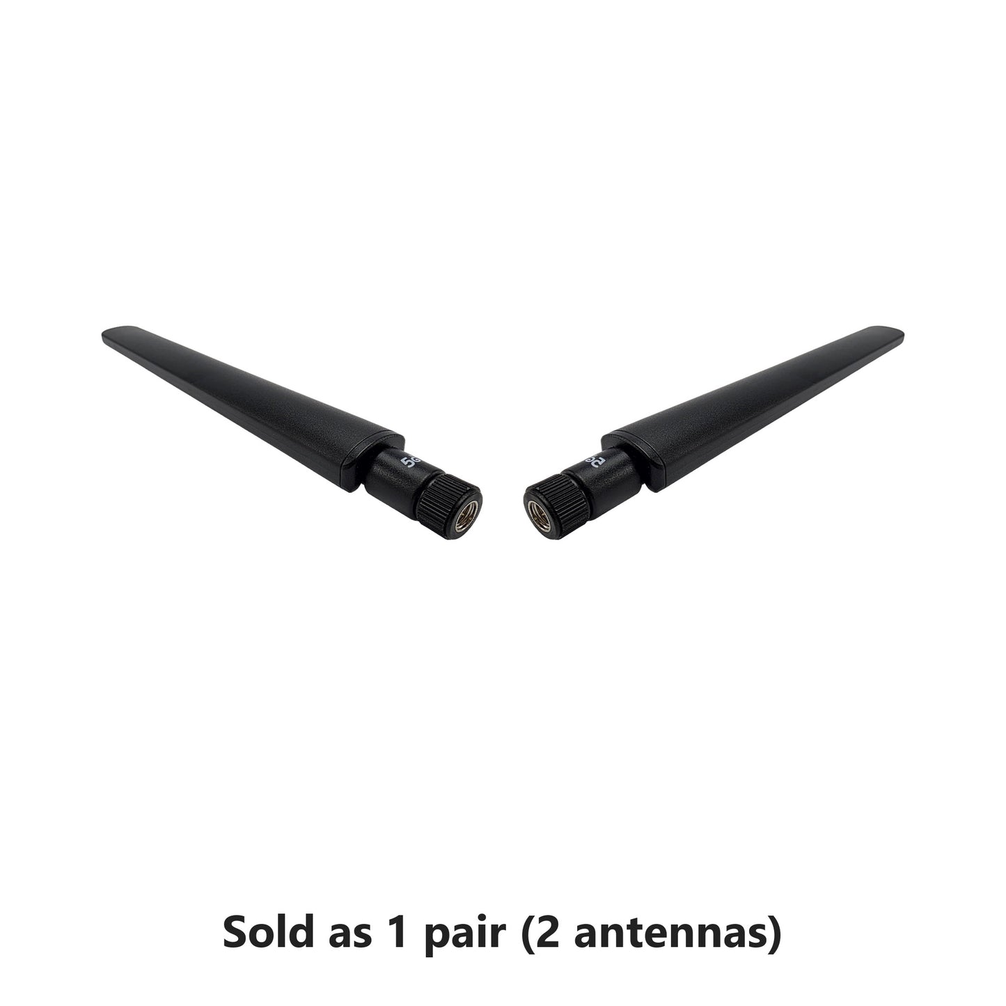 600-6000MHz 5.5dBi Cellular Hotspot Omni-directional Antennas (SMA Connectors) - Pair