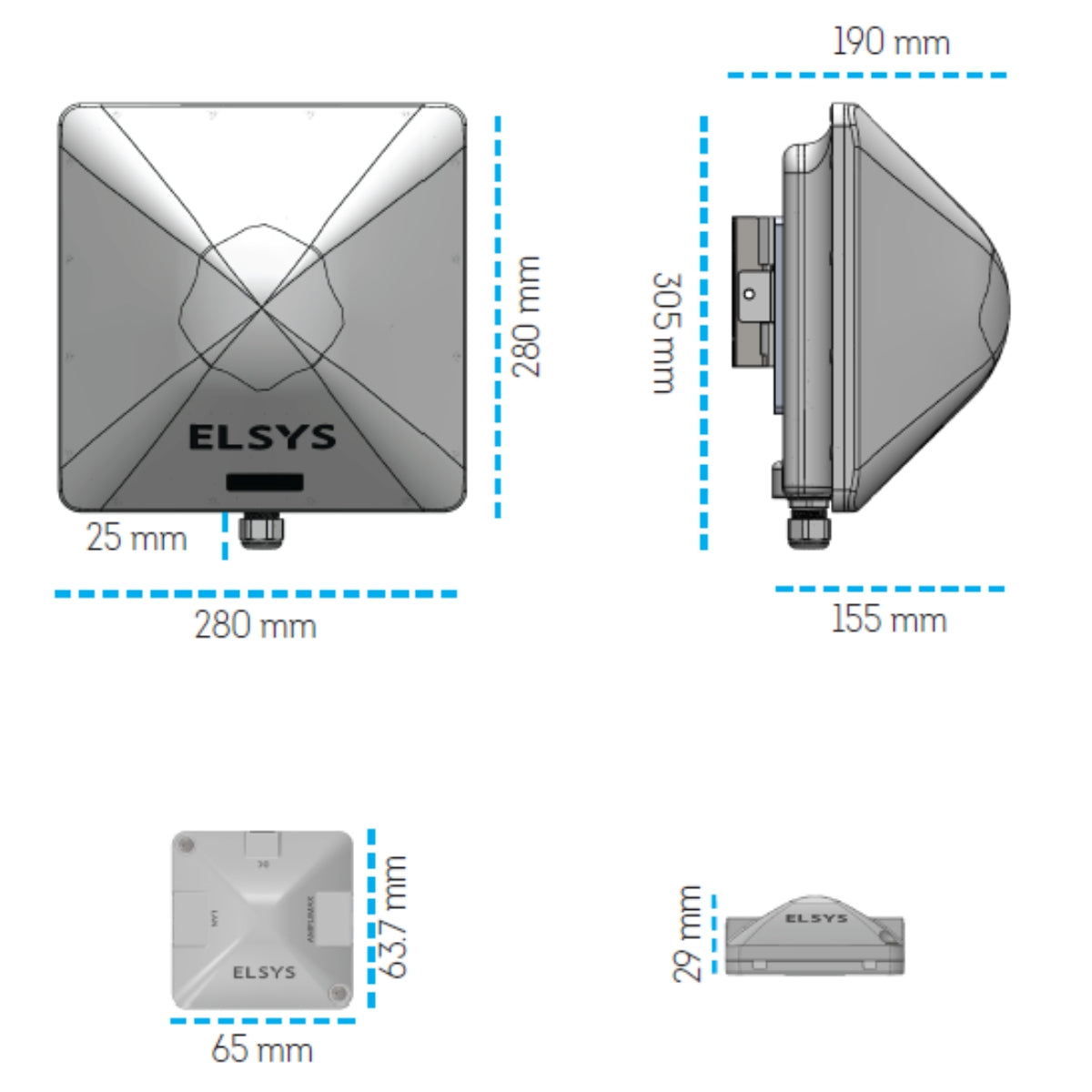 Elsys Amplimax Ultra 5G Outdoor CPE and Directional Antenna