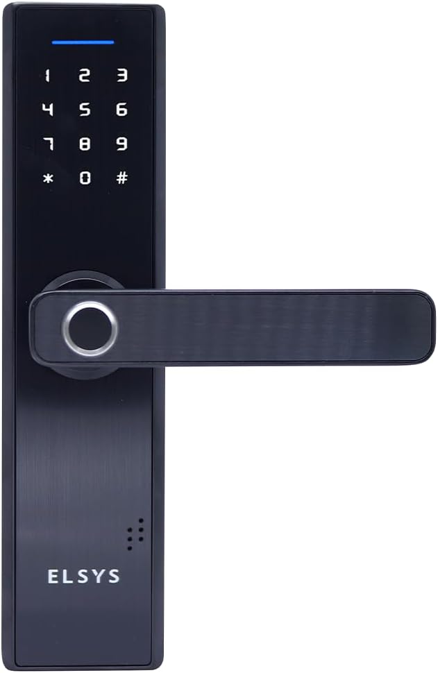 Stylish and Modern Digital Locking Entry Door Handle | Open via Biometrics and/or Numeric Password | Home Access Control