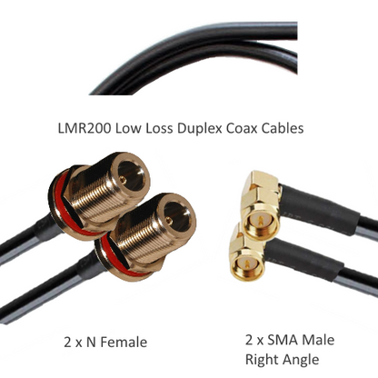 LMR200 Coax Antenna Cabling - High Quality - Low Loss - Duplex Cables