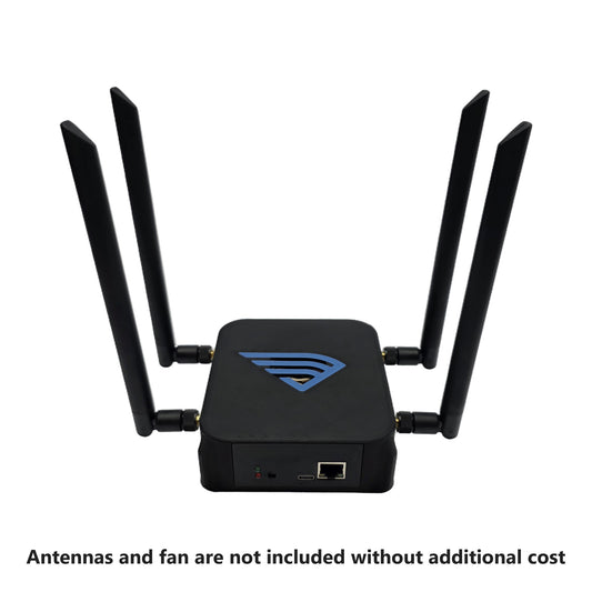 M.2 Key B 4G 5G Modem Adapter Enclosure | 2.5G Ethernet - RJ45 | USB3 | Dual Nano SIM | 40mm Fan support with thermal switch