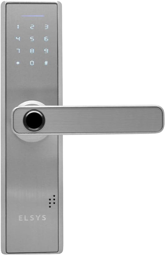 Stylish and Modern Digital Locking Entry Door Handle | Open via Biometrics and/or Numeric Password | Home Access Control