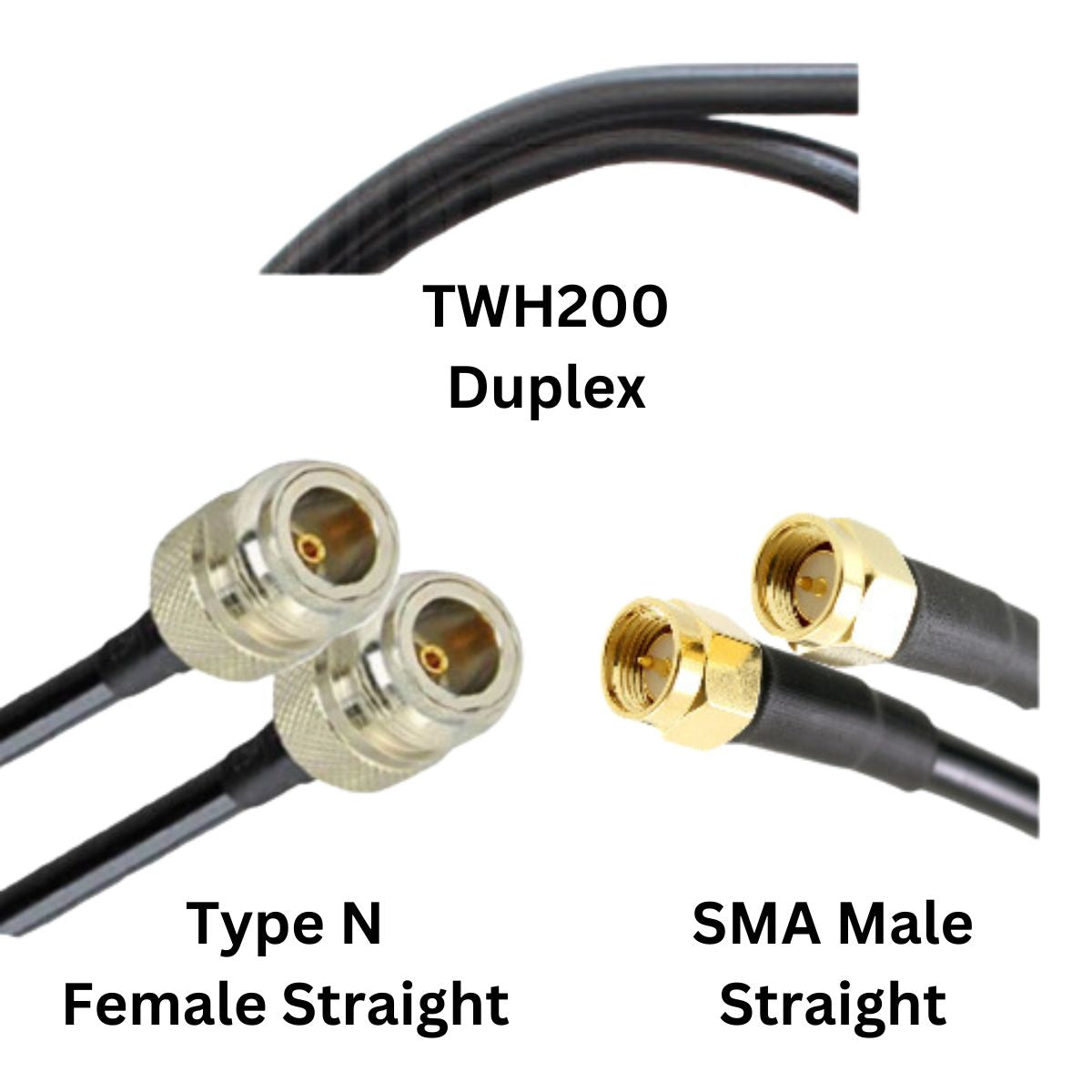 TWH200 Coax Antenna Cabling - High Quality - Low Loss - Duplex Cables