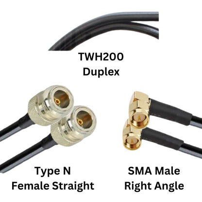 TWH200 Coax Antenna Cabling - High Quality - Low Loss - Duplex Cables