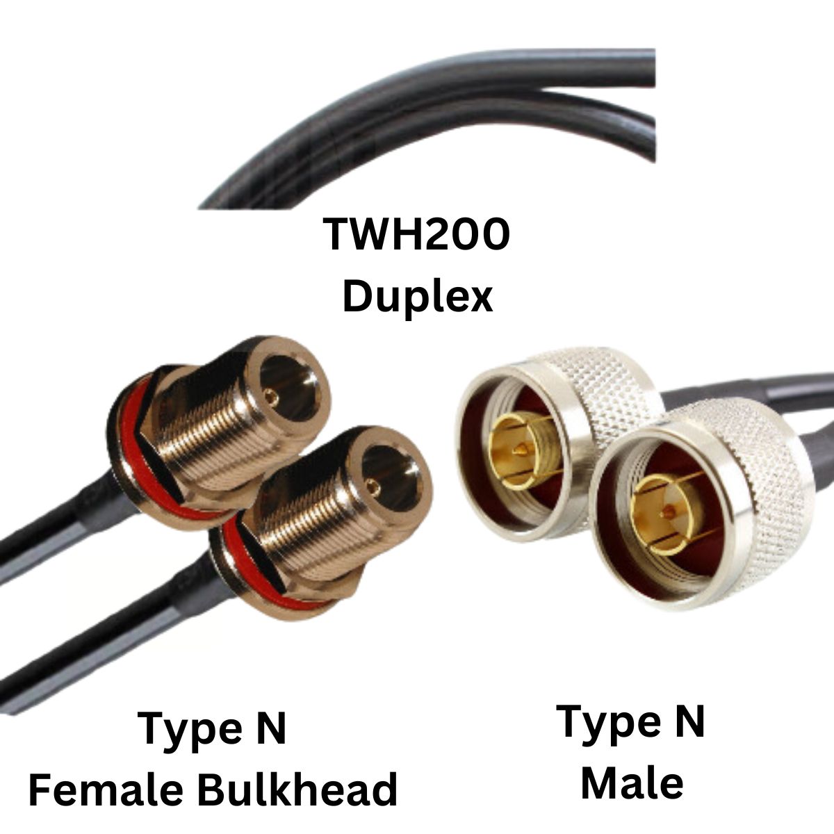 TWH200 Coax Antenna Cabling - High Quality - Low Loss - Duplex Cables