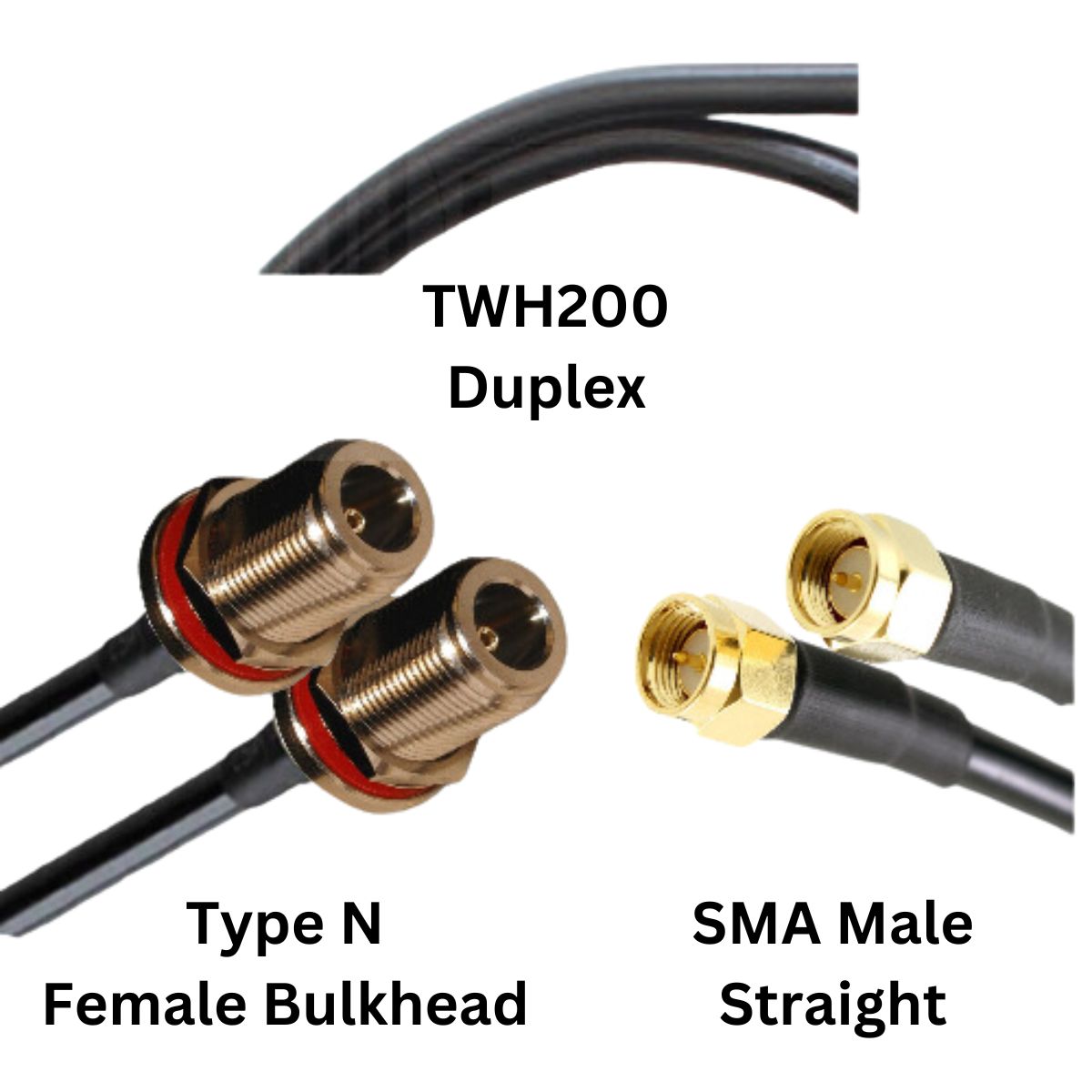 TWH200 Coax Antenna Cabling - High Quality - Low Loss - Duplex Cables