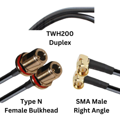 TWH200 Coax Antenna Cabling - High Quality - Low Loss - Duplex Cables