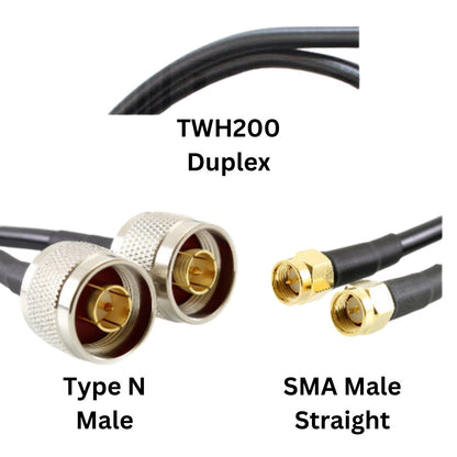 TWH200 Coax Antenna Cabling - High Quality - Low Loss - Duplex Cables